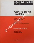 Passenger Services Timetable - London (Paddington), West of England, South Wales & West Midlands including suburban services, 18 April 1966 to 5 March 1967 by British Rail Western Region